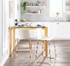 B26-DUKE AUW2 Contemporary White and Gold Counter Height Stool (Set of 2) - Duke