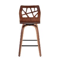 B26-FOLIAX WLCR2 Mid Century Modern Brown and Cream Counter Height Stool (Set of 2) - Folia-4
