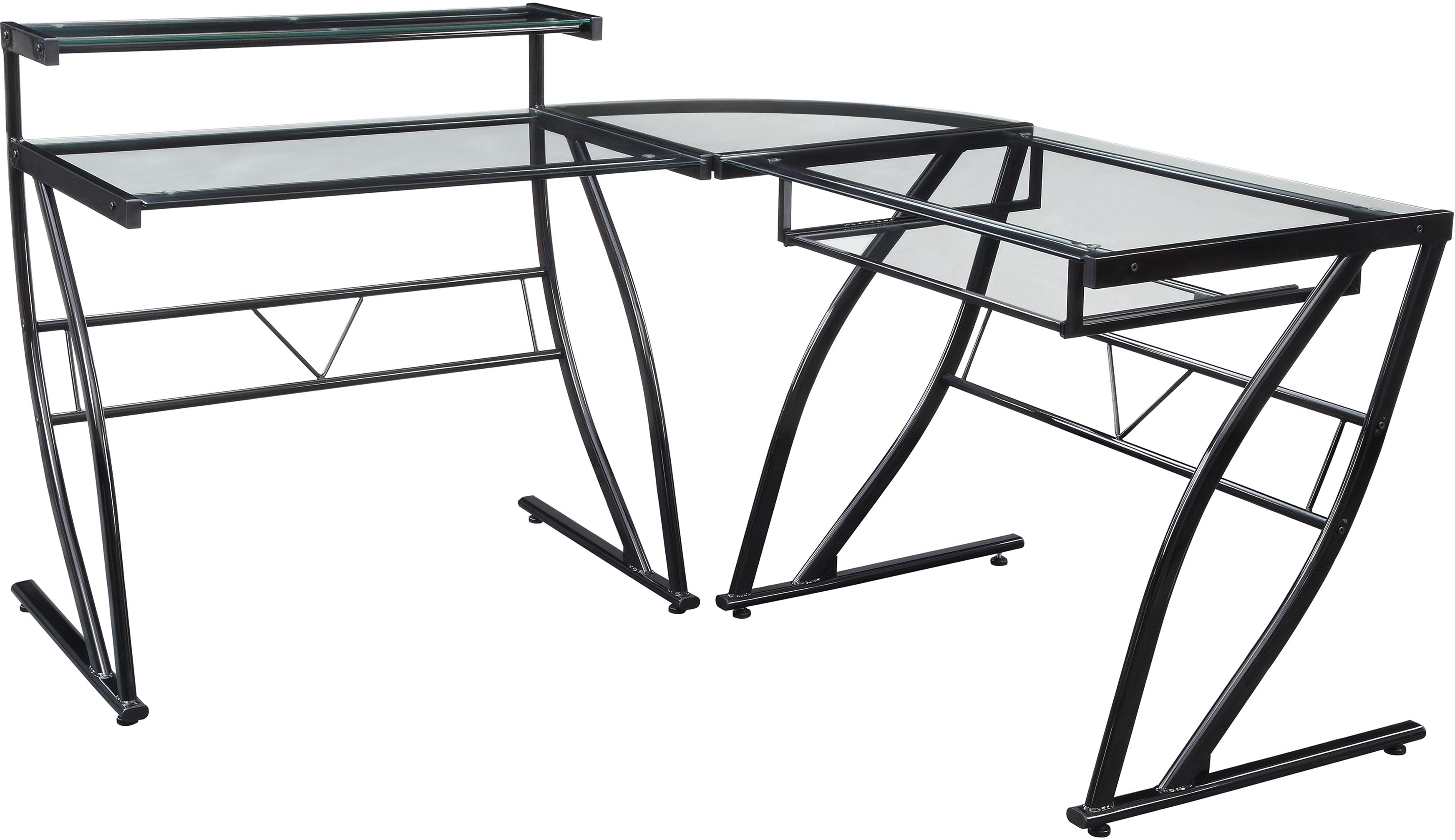 Black Metal L-Shape Desk - Constellation-1