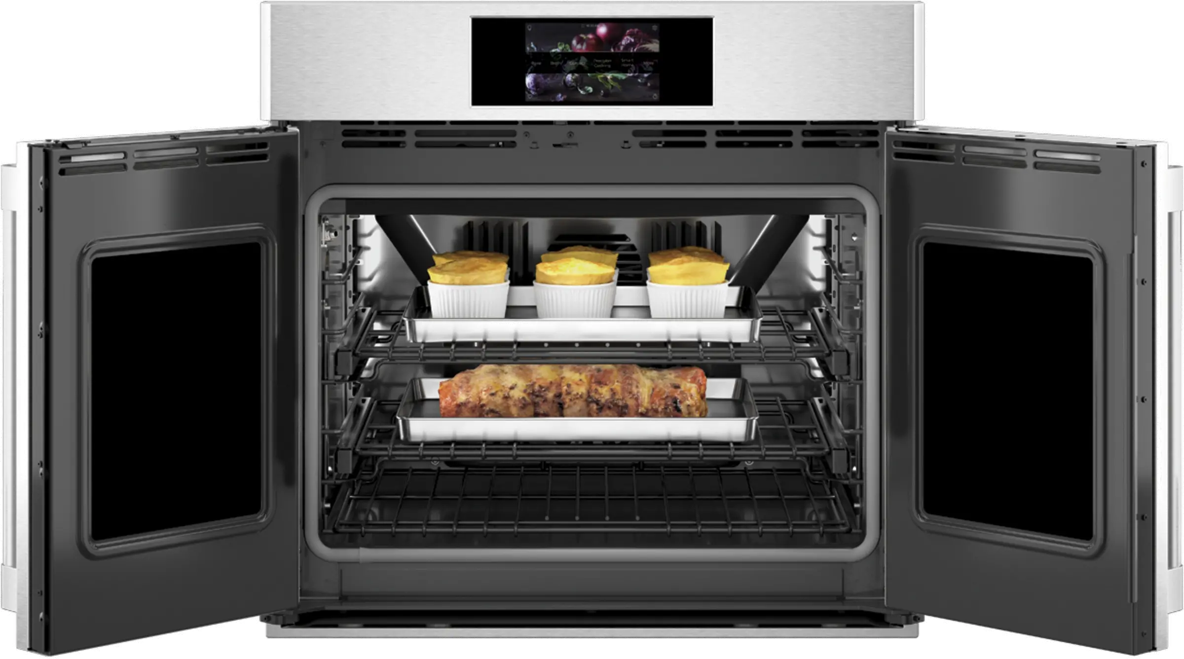 ZTSX1FPSNSS Monogram French Door Single Wall Oven with Convection and Smart Home Features - 30 Inch-2