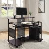 Black Multi-media Rolling Desk - Vision