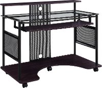 Black Multi-media Rolling Desk - Vision-2
