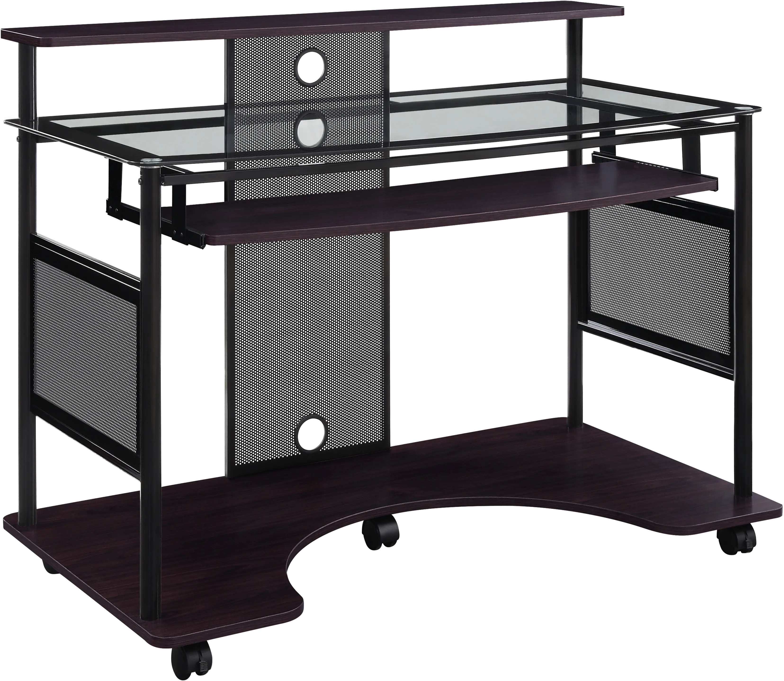 Vision Black Multi-media Rolling Desk-2