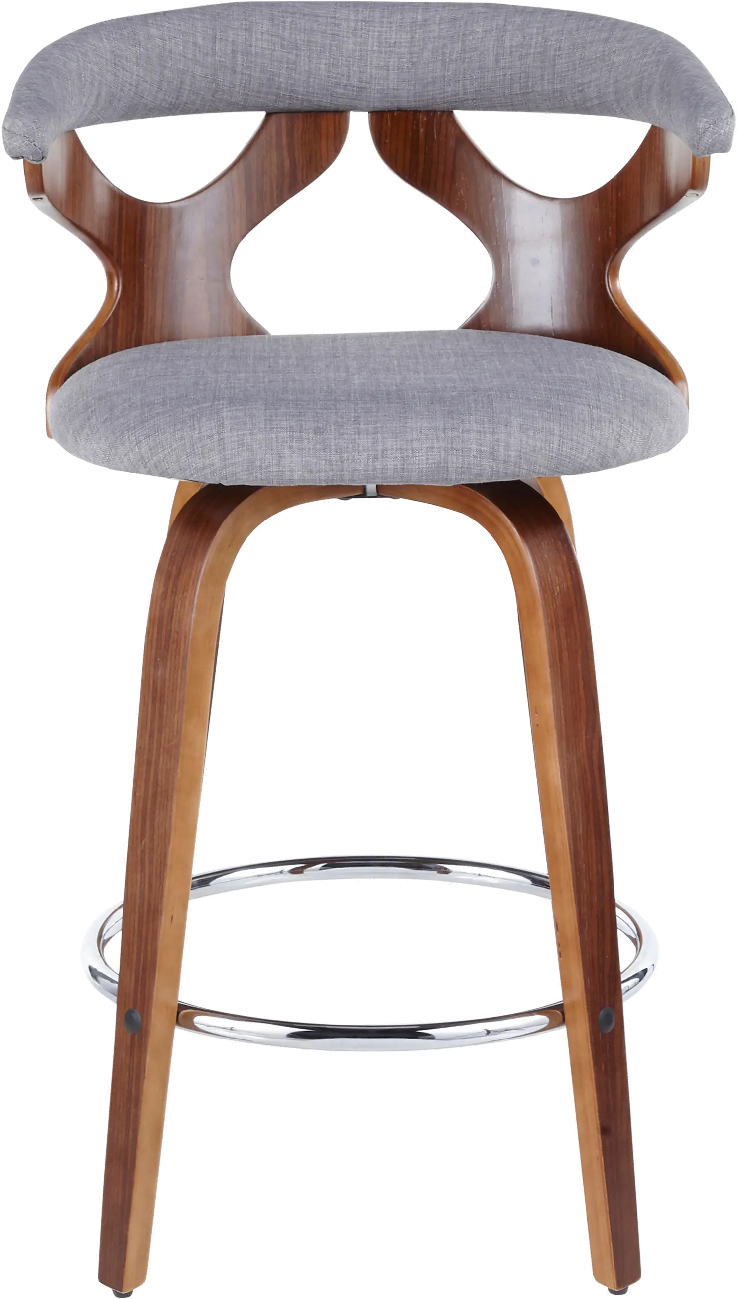 B26-GARDR WLLGY2 Mid Century Modern Brown and Light Gray Counter Height Stool (Set of 2) - Gardenia-4