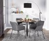 DC-DANIELLA BKCHAR2 Contemporary Charcoal Dining Room Arm Chair (Set of 2) - Daniella