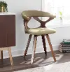 CH-GARD WL+GN Mid Century Modern Green Swivel Dining Chair - Gardenia