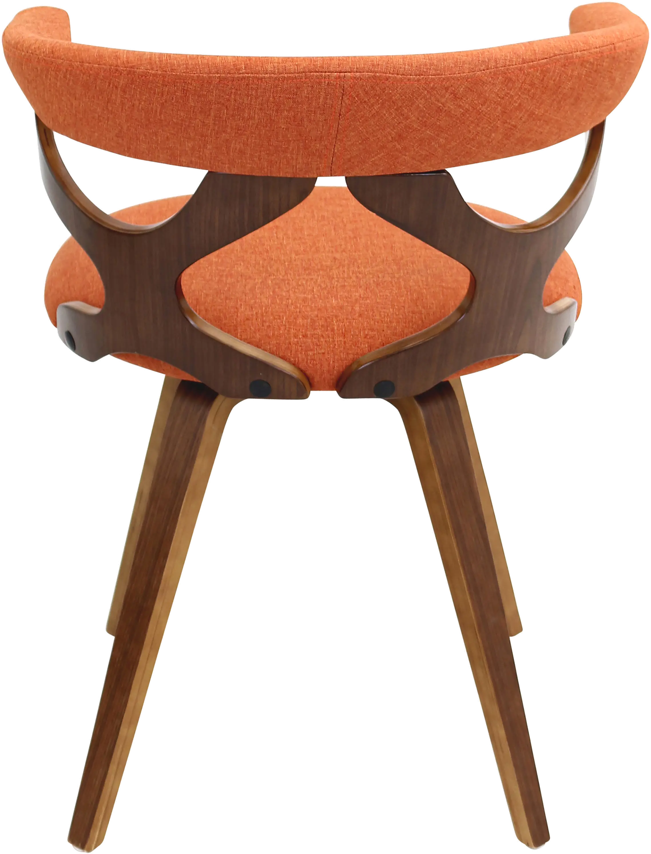 CH-GARD WL+O Mid Century Modern Brown and Orange Swivel Dining Room Chair - Gardenia-4