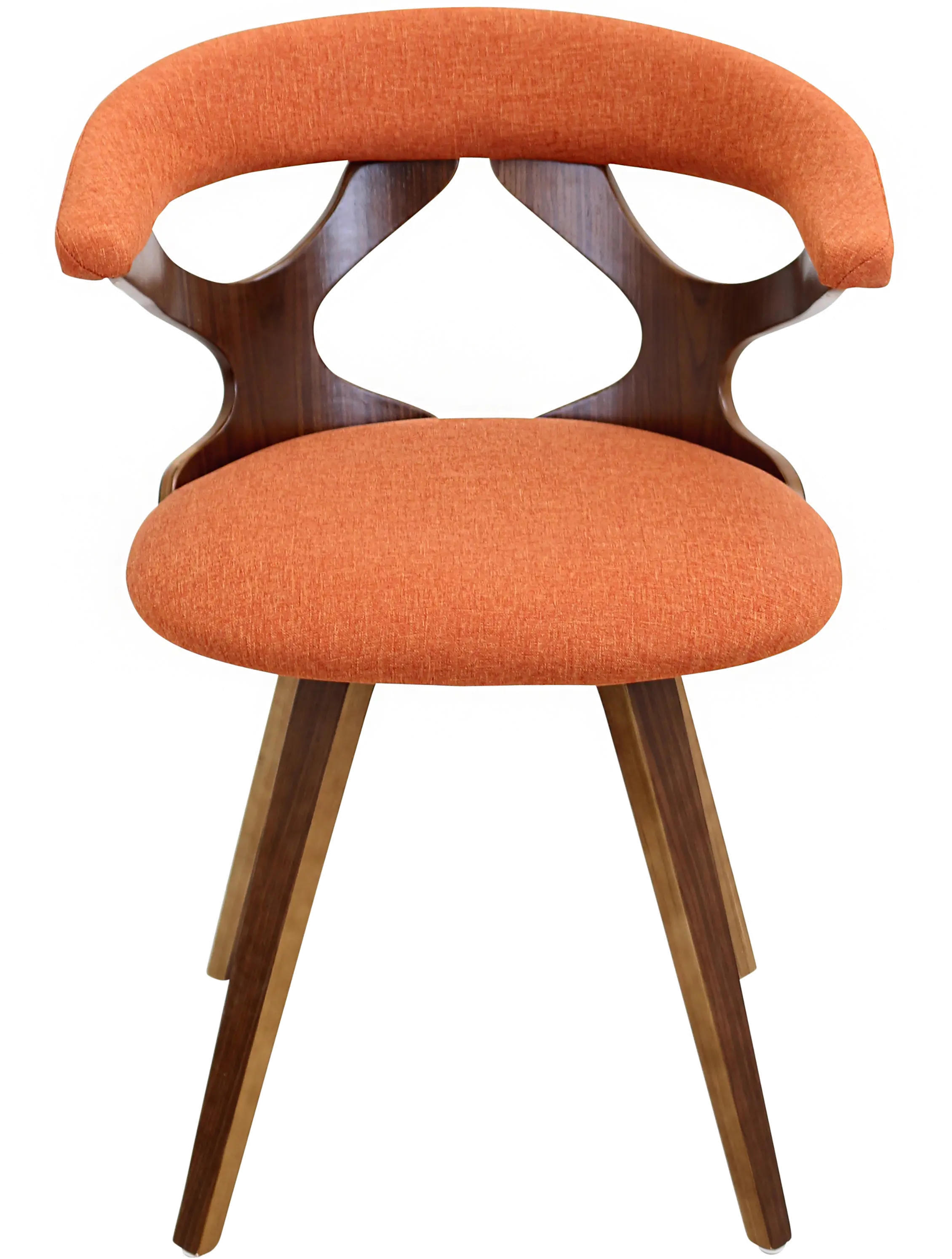 CH-GARD WL+O Mid Century Modern Brown and Orange Swivel Dining Room Chair - Gardenia-5