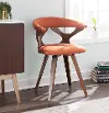 CH-GARD WL+O Mid Century Modern Orange Swivel Dining Chair - Gardenia