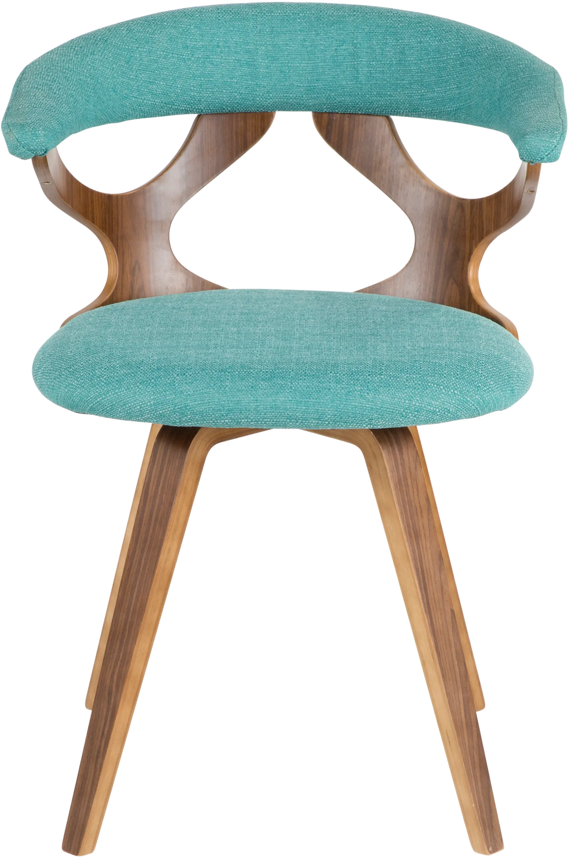 CH-GARD WL+TL Mid Century Modern Brown and Teal Swivel Dining Room Chair - Gardenia-2