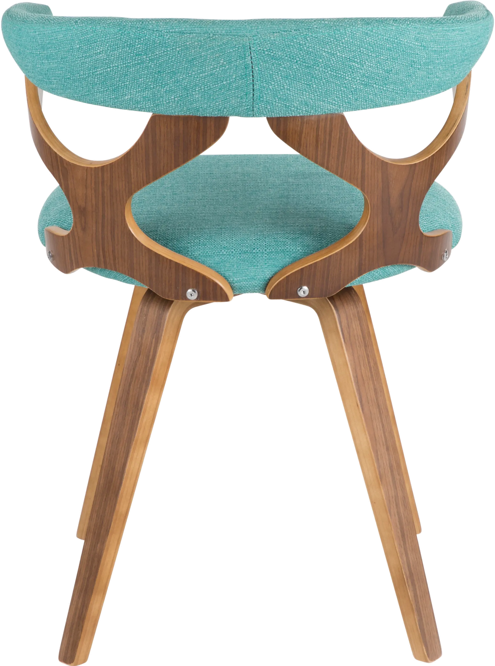 CH-GARD WL+TL Mid Century Modern Brown and Teal Swivel Dining Room Chair - Gardenia-5