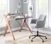 OFD-ARCHER WLGY Gray and Walnut Wood Home Office Desk - Archer