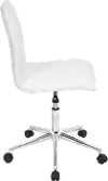 OF-TW-CAV W Caviar White Faux Leather Office Chair