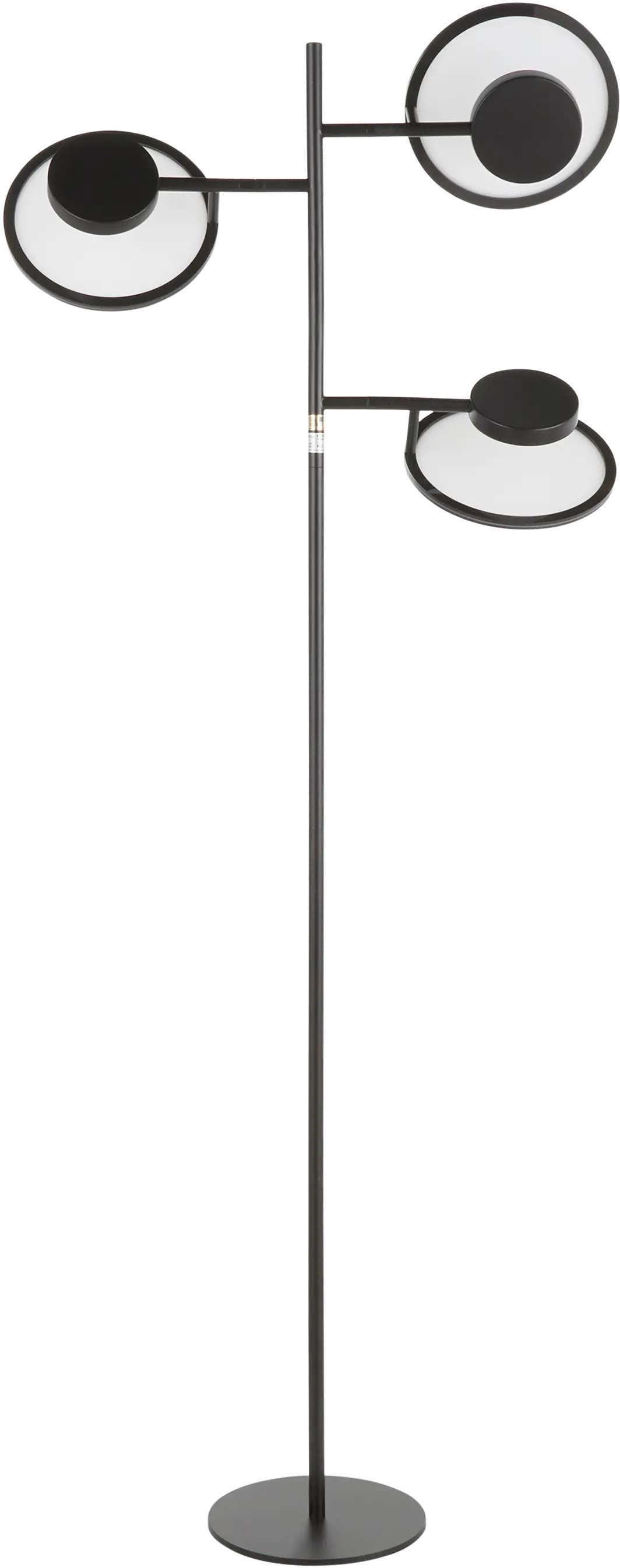 L-ECLUPSEFL BK Contemporary Black Metal 3 Light Floor Lamp-4