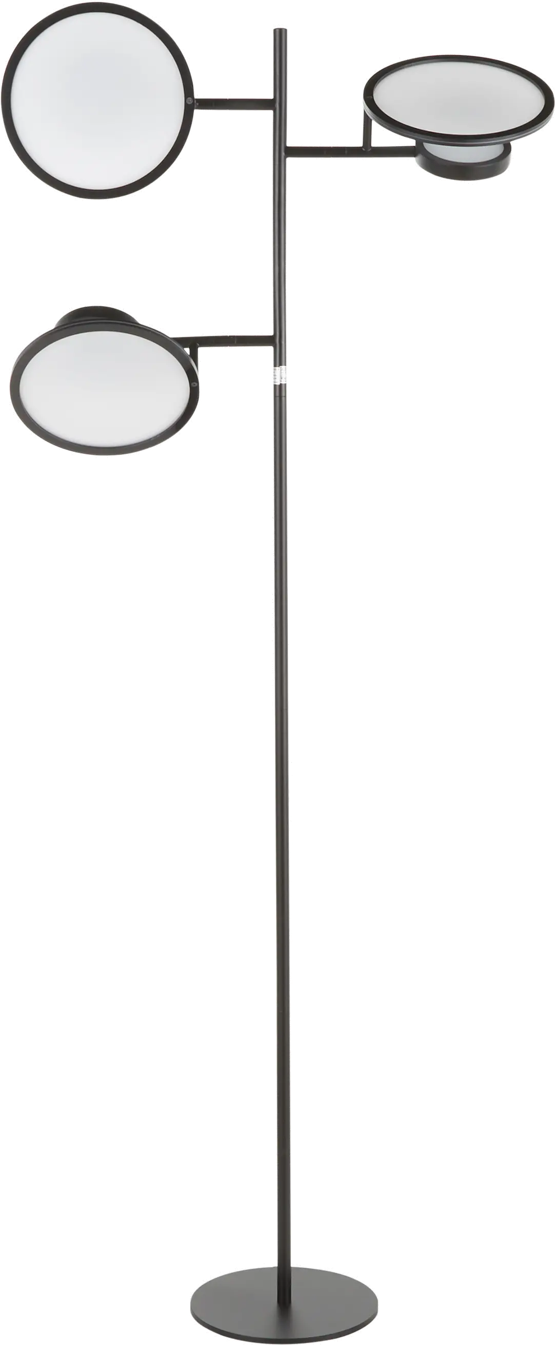 L-ECLUPSEFL BK Contemporary Black Metal 3 Light Floor Lamp-5