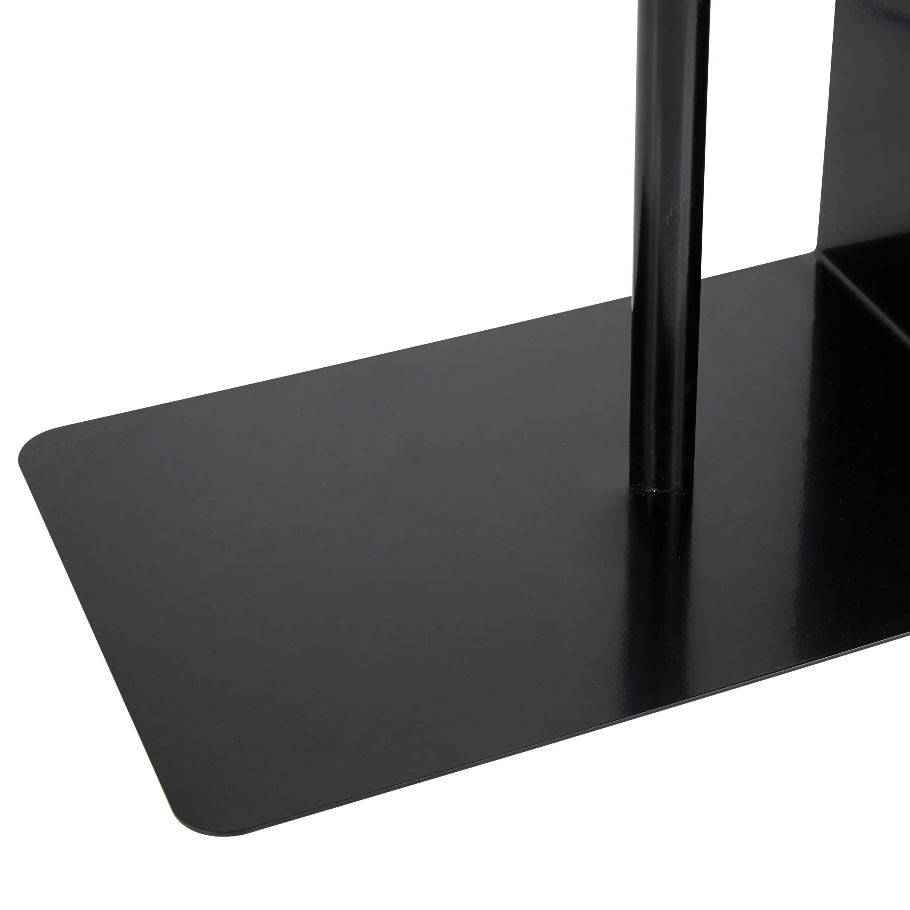 L-GAMMAFL BKBK Contemporary Black Metal Floor Lamp with Side Table-6