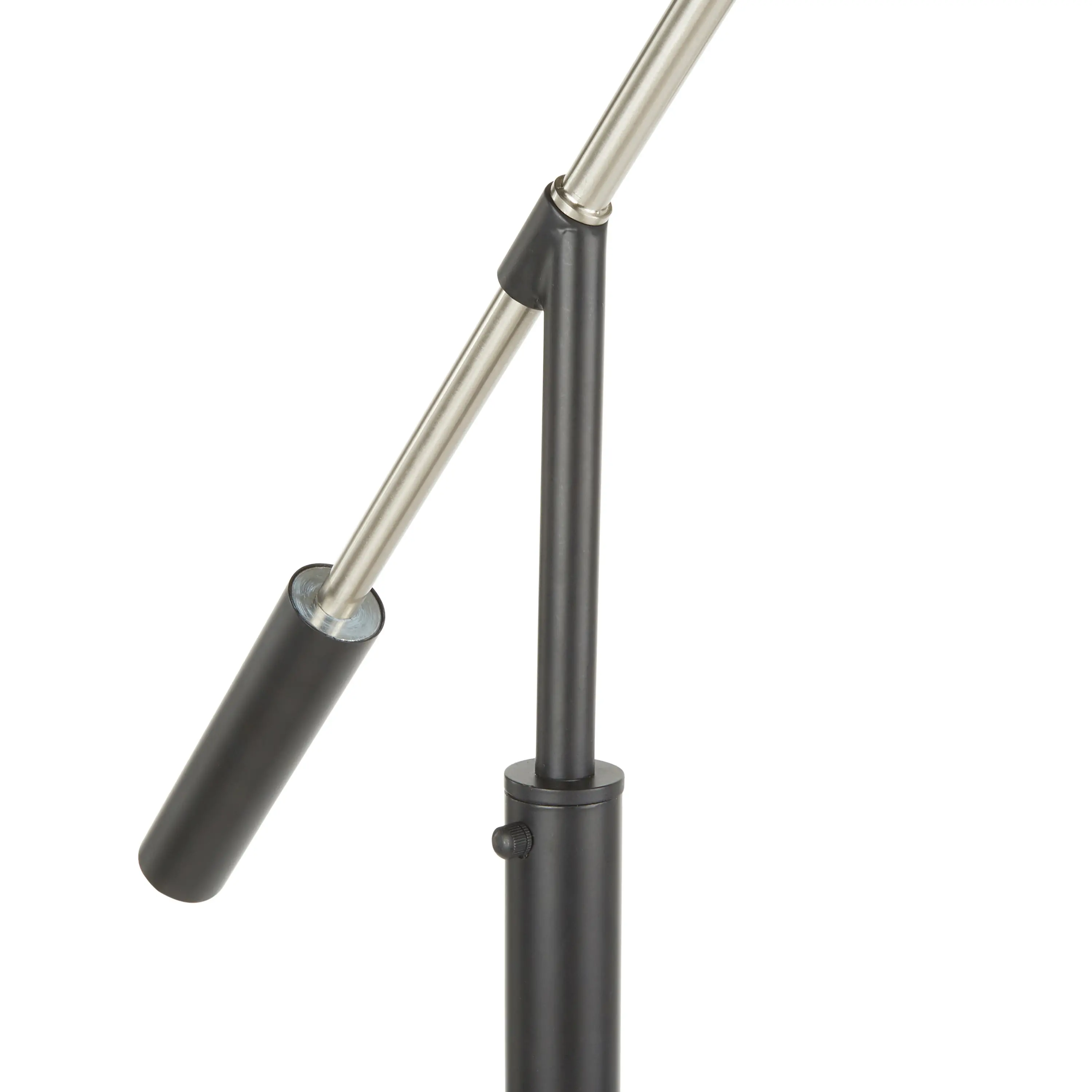 LS-MILAN2 BKBK Contemporary Black Marble and Linen Curved Floor Lamp-8