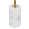 L-SYMBOLFLT AUWM Contemporary Gold Metal Floor Lamp with Side Table and Marble Base