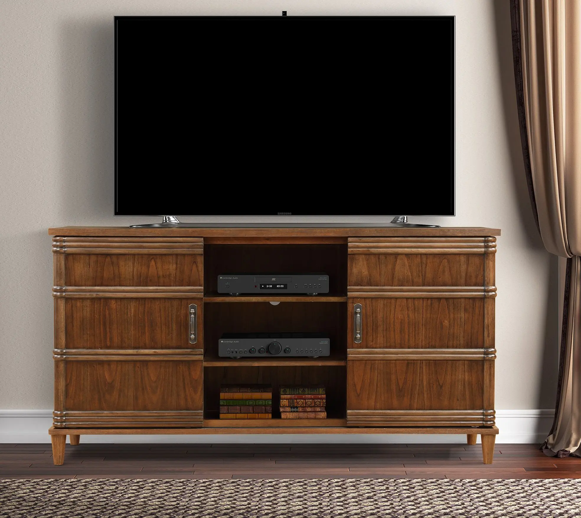 Faye Medium Brown 60 TV Stand-1