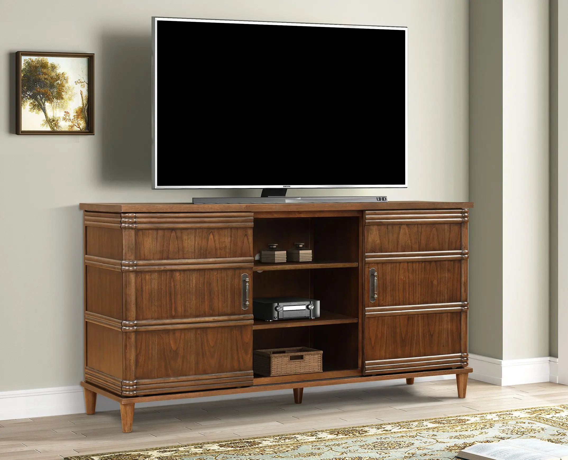Faye Medium Brown 60 TV Stand-2