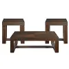 Rustic Cherry Brown Table, Set of 3