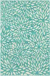 Meridian 5 x 8 Medium Abstract Floral Blue Indoor-Outdoor Rug