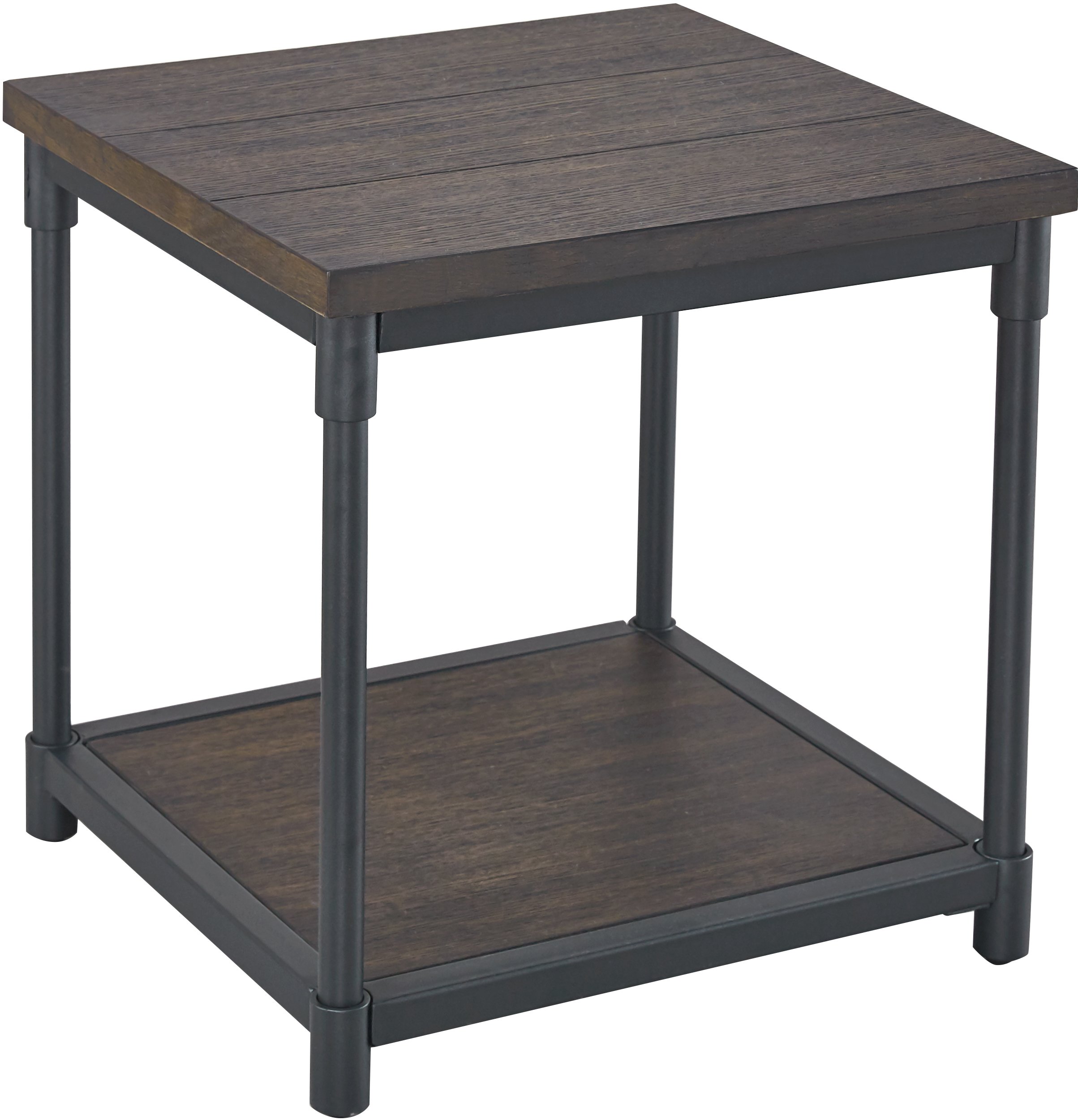 Modern Industrial End Table with Metal Legs - Prescott-1