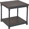 Modern Industrial End Table with Metal Legs - Prescott