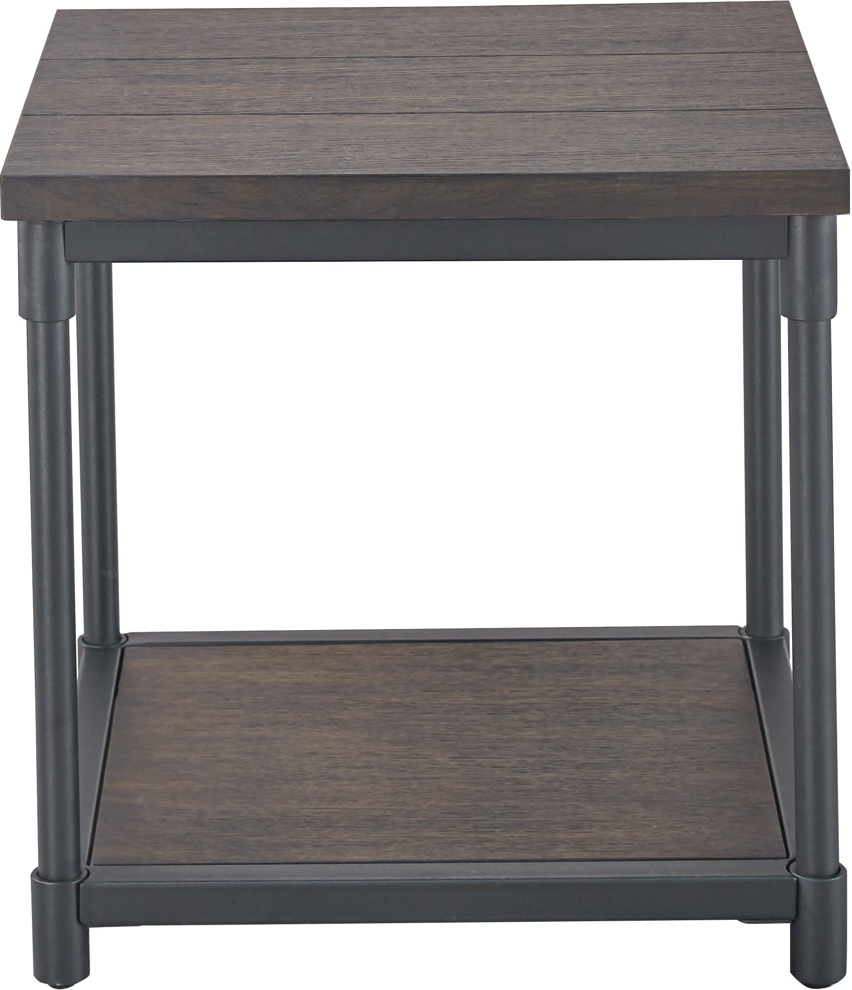 Modern Industrial End Table with Metal Legs - Prescott-2