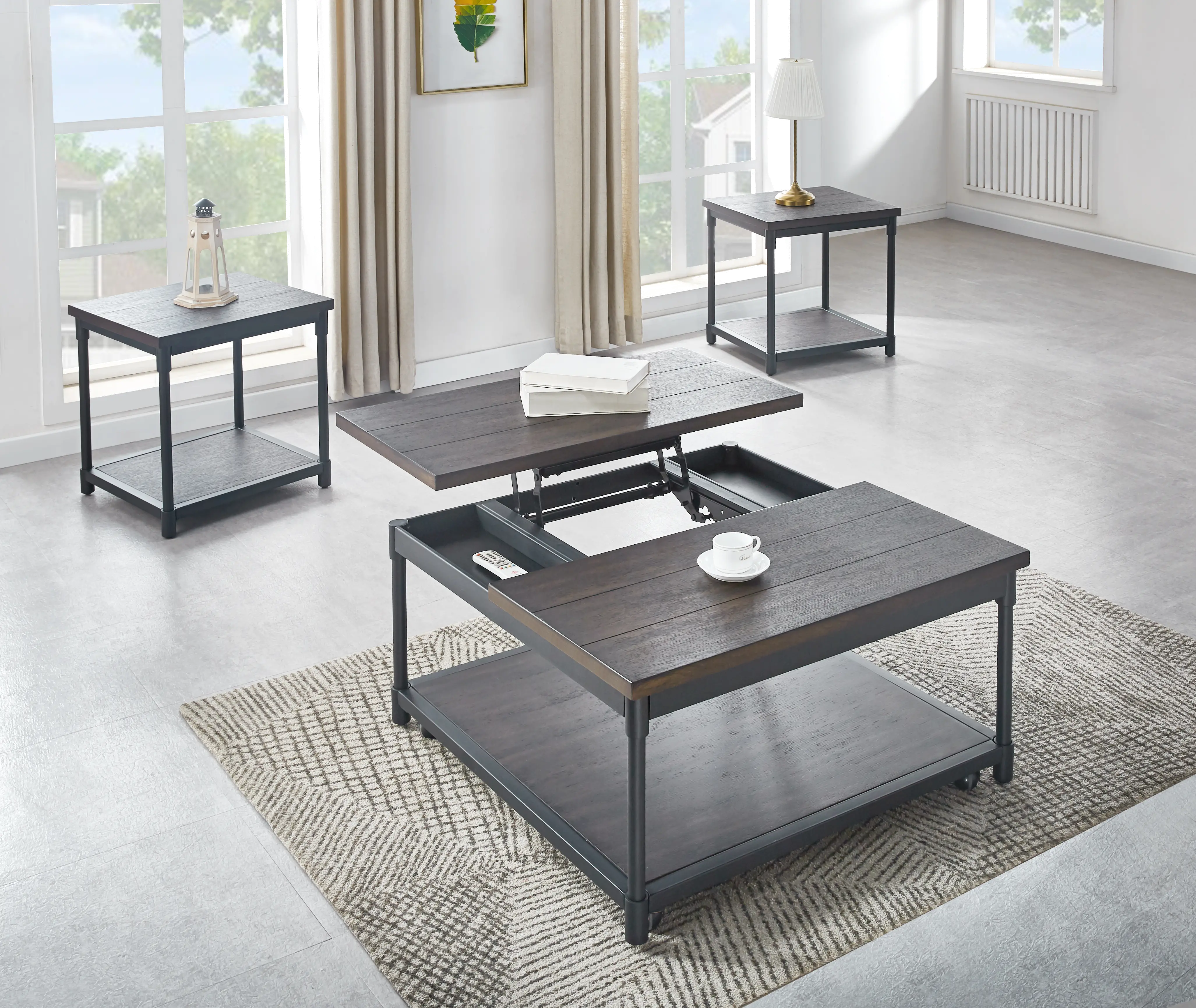 Prescott Industrial End Table-3