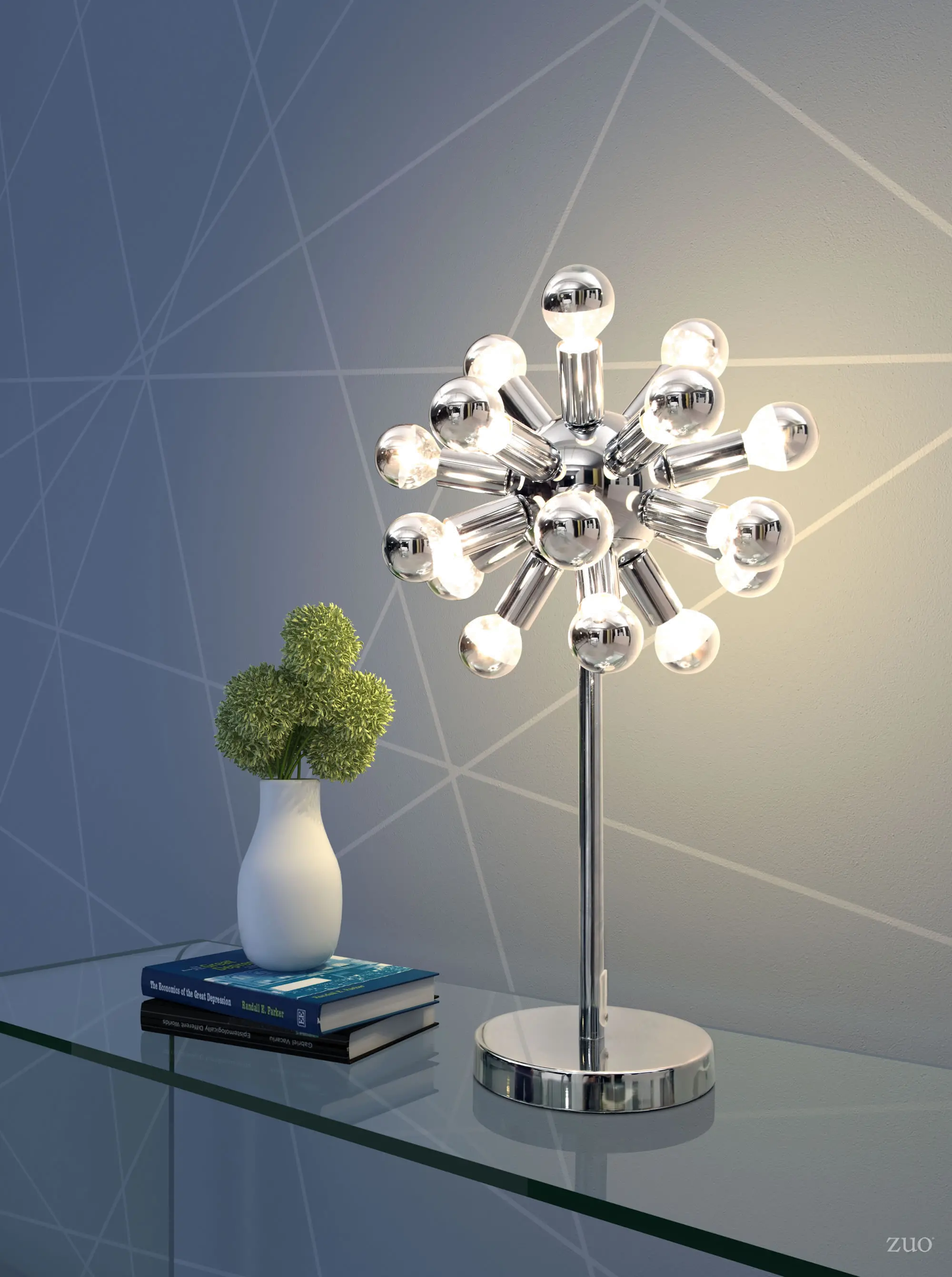 Modern Chrome Table Lamp - Pulsar-2