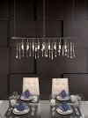 Chrome and Crystal Ceiling Lamp - Shooting Stars