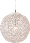 Silver Aluminum Round Ceiling Lamp - Opulence