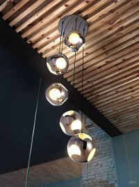 Chrome Spiral Pendant Ceiling Lamp - Meteor Shower-3