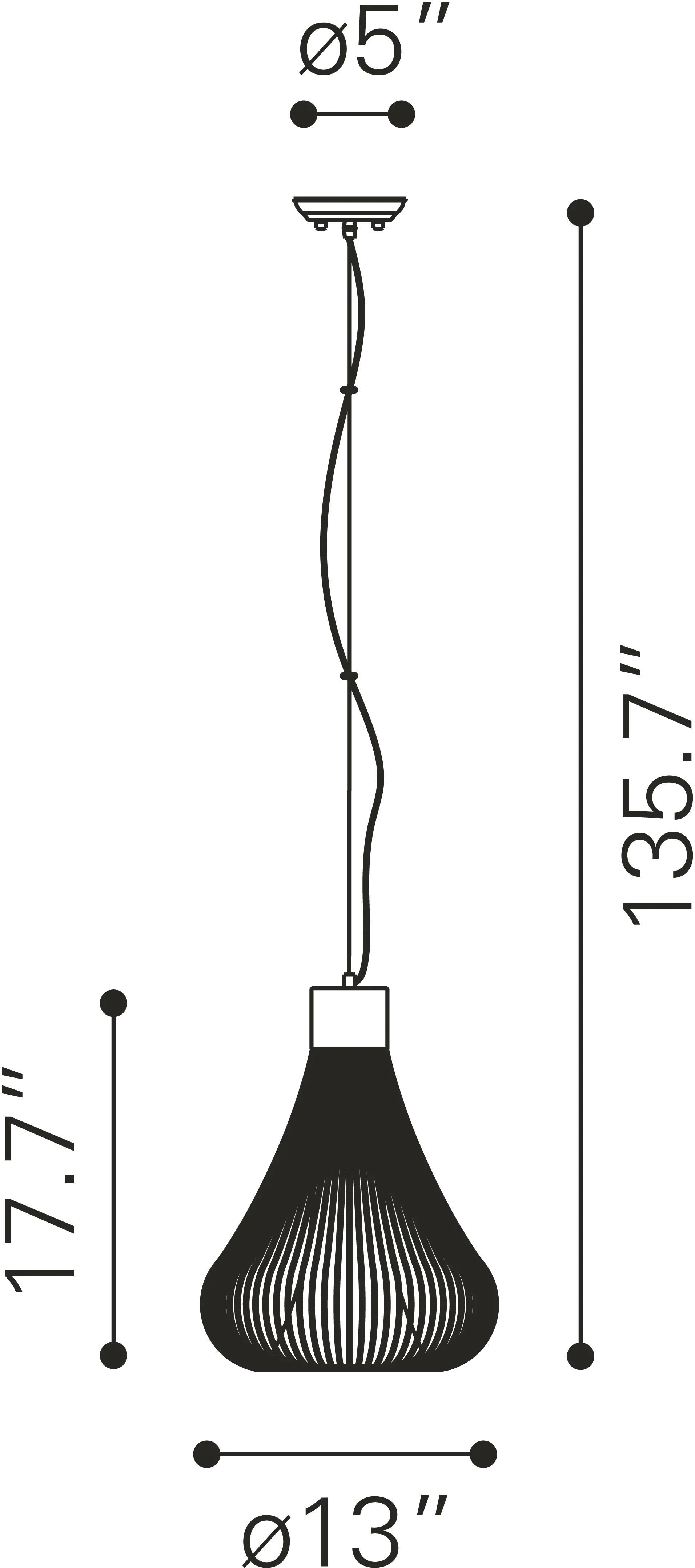 Black Wire Teardrop Ceiling Lamp - Interstellar-6