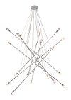 Modern Chrome Criss-Cross Ceiling Lamp - Belief