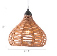 Natural Woven Ceiling Lamp - Nezz-5