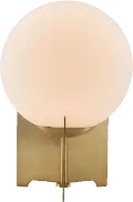 White and Brushed Bronze Table Lamp - Pearl