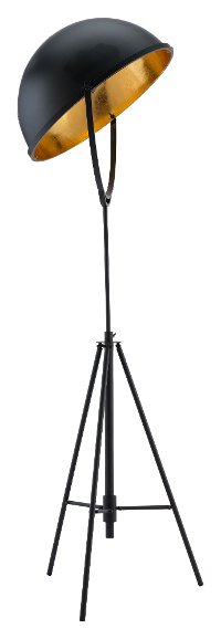 Antique Black Half Dome Floor Lamp - Vauxhall-3