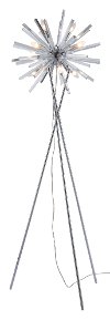 Chrome Floor Lamp with Acrylic Rays - Savoy