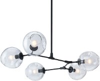 Modern Black and Clear Glass Ceiling Lamp - Odense