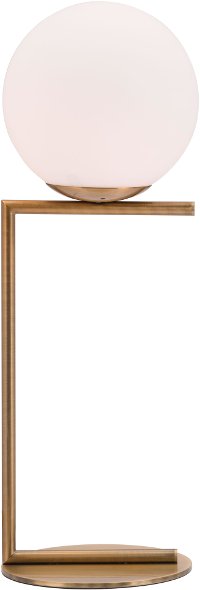 Modern Round Globe and Brass Table Lamp - Belair-2