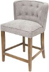 Grey Upholstered 24 Inch Counter Height Stool - Anew