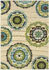 Caspian 5 x 8 Medium Green and Blue Indoor-Outdoor Rug