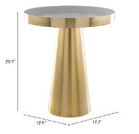 Glam Gold Round End Table - Nova-7