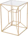 Gold Contemporary End Table - Canyon