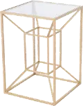 Gold Contemporary End Table - Canyon