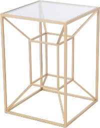 Gold Contemporary End Table - Canyon