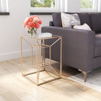 Gold Contemporary End Table - Canyon-5