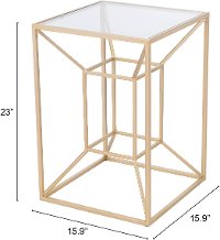 Gold Contemporary End Table - Canyon-6